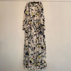 Lemon Print Kimono/Swim Cover